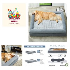 Orthopedic Dog Beds for Large Dogs, Extra Large Waterproof Dog Couch with Rem...