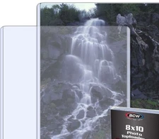 New (3 Pack) BCW 8x10 Rigid Hard Plastic Photo / Print Topload Holders 8 x 10