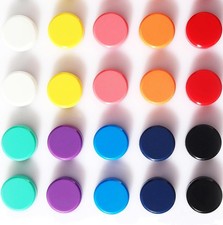 20 Pack Fridge Magnets - 10 Colours Heavy Duty Magnets, Round Mini Magnets for 