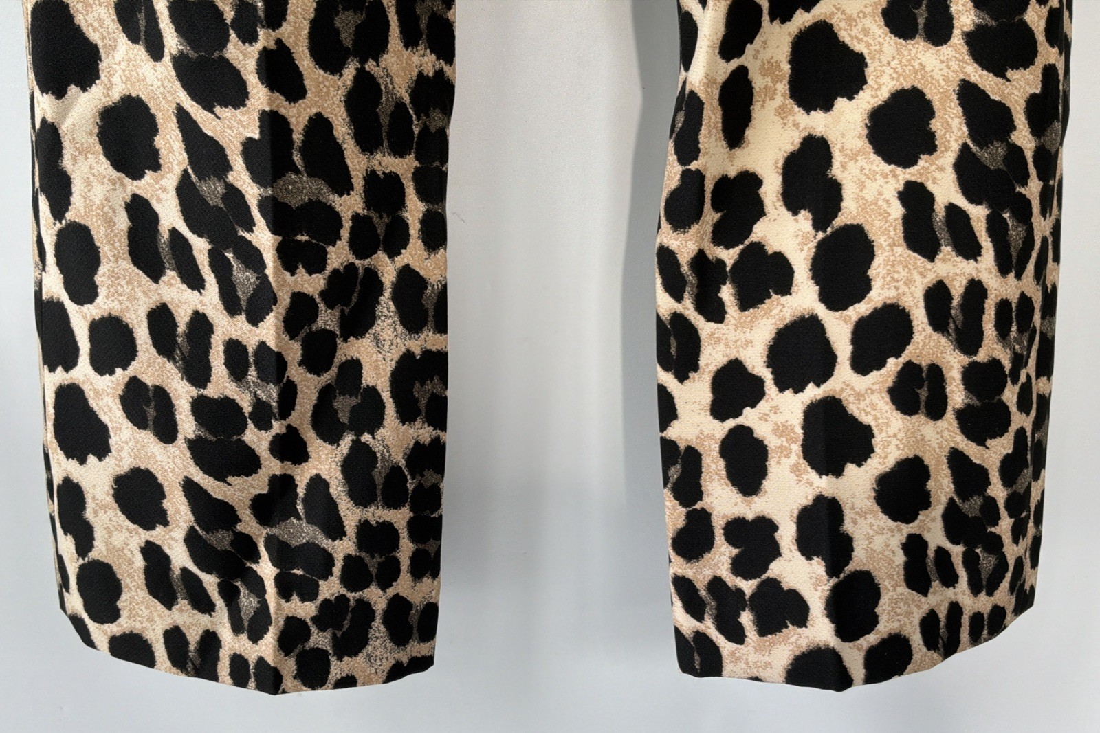 Zara Basic Mini Flare Leopard Pants Stretchy Wome… - image 5