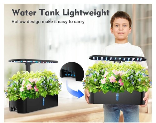 Hydroponics Growing System Kit 12 Pods Indoor Garden, Hydroponic Herb Garden ...