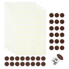 216Pcs Screw Hole Stickers and 200Pcs 18x5.5mm Screw Cover Caps, Coffee