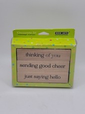 3 Hero Arts Wood Rubber Stamps Messages NOS