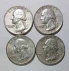 Lot Of 4 Silver Quarters  2 1964, 2 64d As Pictured