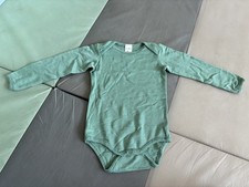 Alana Body Wolle Seide Bio 98 / 104 Langarm Grün NEU!