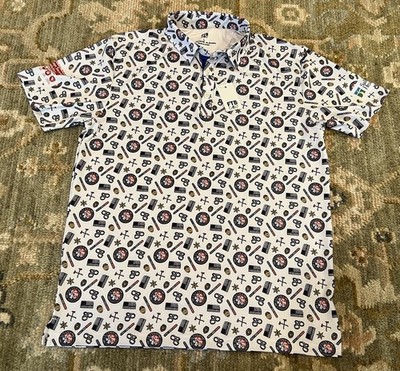 Salina Guns&Hoses Polo FTB Golf Shirt Size Large Color White