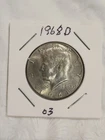 1968 D Kennedy Half Dollar Circulated 40% Silver