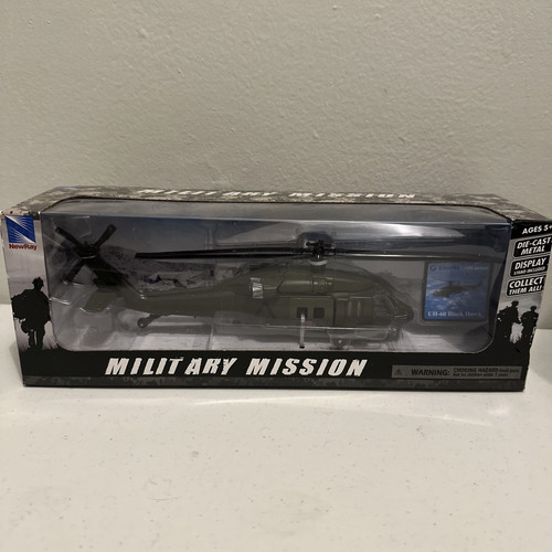 New-Ray Sky Pilot UH-60 Black Hawk elicottero pressofuso replica scala 1:60 nuovo con scatola