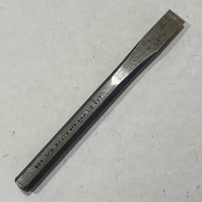 Proto 86A 7/16 Cold Chisel Hex Shank Shape 1/2 Cutting Width 6 in OAL Made USA