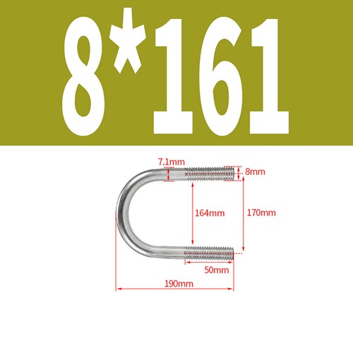 M6 M8 M10 M12 304 A2 Stainless U Bolts Exhaust Clamps U-shaped Pipe Clamp - Picture 28 of 52
