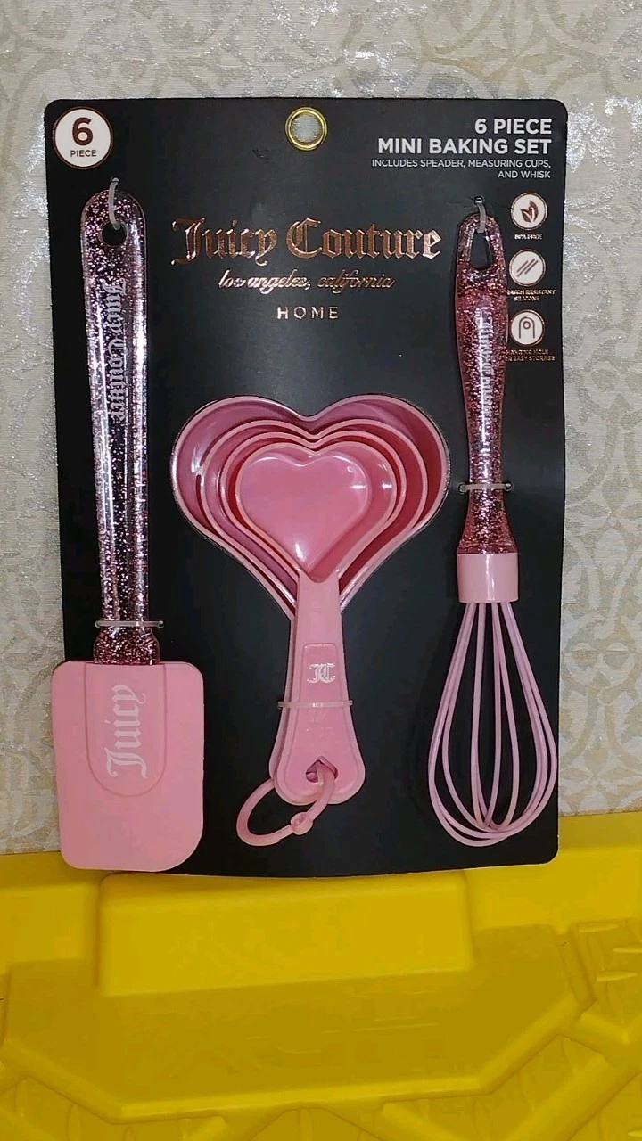 JUICY COUTURE 6 PIECE MINI BAKING SET SPEADER MEASURING CUPS AND WHISK NEW
Opens in a new window or