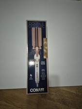 Conair Double Ceramic 3 Barrel Curling Iron, Hair Waver, Create Beachy Waves