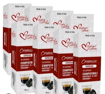 Italian Coffee Cremoso Espresso K-Fee Verismo 77 Capsules Pods Made In Italy 