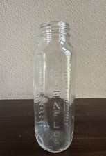 Vintage Evenflo Clear Glass Embossed 8 Oz Baby Bottle