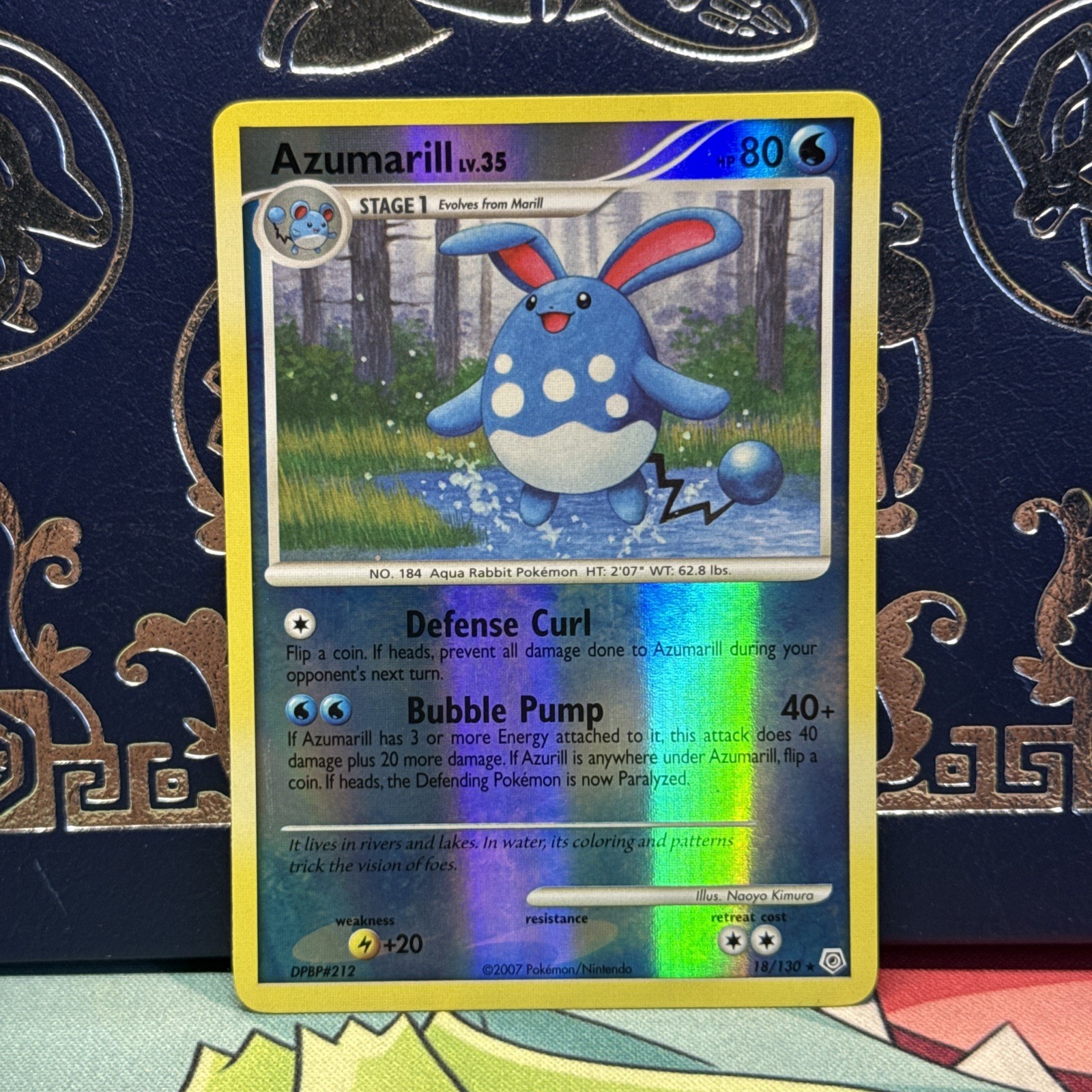 Pokemon 2007 18/130 Azumarill Diamond & Pearl Reverse Holo LP +