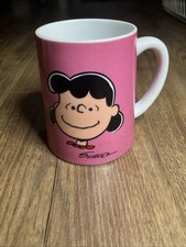 SNOOPY PEANUTS CHARLIE BROWN LUCY VTG SCHULZ CERAMIC MUSICAL FACE MUG 1971 Works