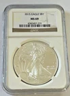 2015 Silver American Eagle Dollar Coin NGC Certified MS 69