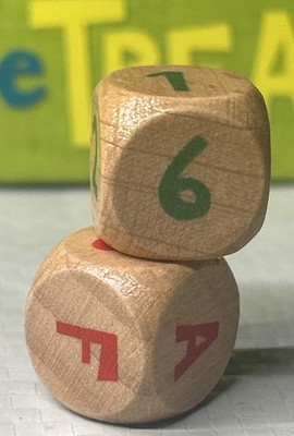 Race to the Treasure! Pair of Original Dice 2012 Peaceable Kingdom Board Game