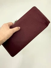 Vintage Christian Dior Clutch With Gold Silver Accent Burgundy Old Money
