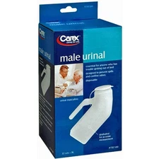Carex Male Urinal Disposable Designed to Prevent Spills and Confine Odor 1 Count