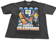 Vintage Los Angeles Lakers Rap Tee Shirt Kobe Shaq 2 Sided NBA 2000 Champs XXL
