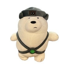 Miniso We Bare Bears Ice Bear Tactical Plush Cartoon Network White Grey 9