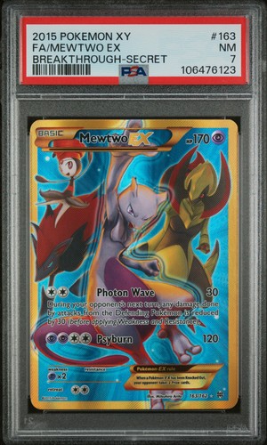 Mewtwo-EX graded PSA 7 for sale on eBay