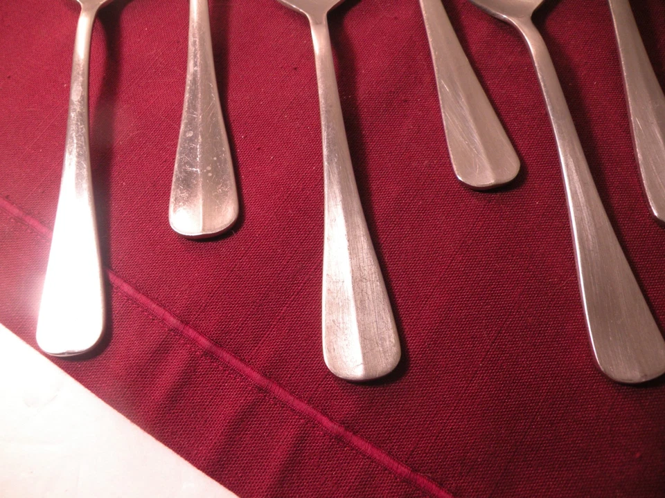 Set Of 6 Towle BLAINE Oval SOUP SPOONS Stainless Flatware Vietnam 7 3/4" - Image 4 of 4