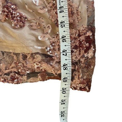 slim fit dress slacks Evana Mermaid Backless Sequin Gown | Rose Gold | Debs & Prom main image 0