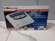 Midland WR-120EZ Emergency Weather Alert Radio with Alarm Clock - White