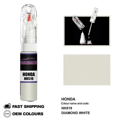 POUR HONDA DIAMOND WHITE NH519 Kit de fixation pinceau stylo peinture retouche - Photo 1/4