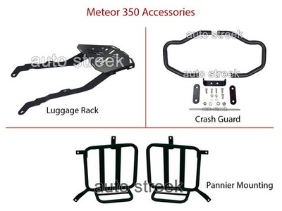 Fit For Royal Enfield Meteor 350 Luggage Rack, Crash Guard & Pannier Mounting