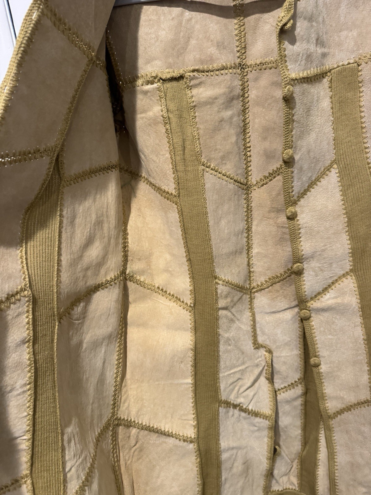 Vintage Suede Essentials Patchwork Suede Coat - image 8