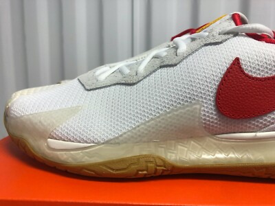 nike men's court air zoom vapor cage 4 tennis shoes white and team orange