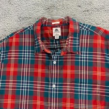 J Crew Dress Shirt Men's XL Red Multicolor Slim Thomas Mason Archive for Jcrew