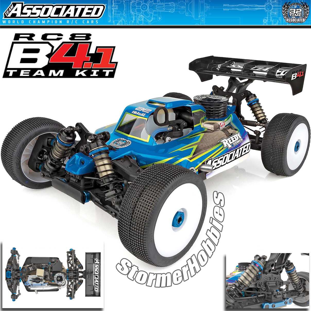 Team Associated RC8B4.1 Team 1/8 4WD Off-Road Nitro Buggy Kit 80949 In stock