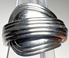 Vtg. Handmade Stainless Steel Spoon   Adj. Ring  China  Made in the     USA