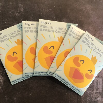 Lot of 5 - Spalife Feeling Like A Spring Chick Lip And Under Eye Mask