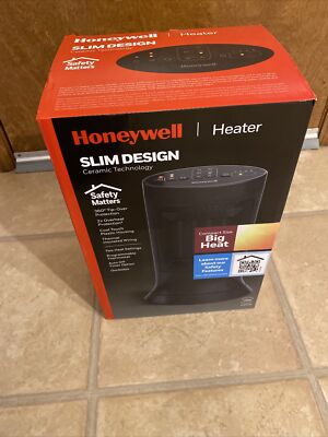 Honeywell Heater Slim Compact Ceramic Oscillates Heat Settings