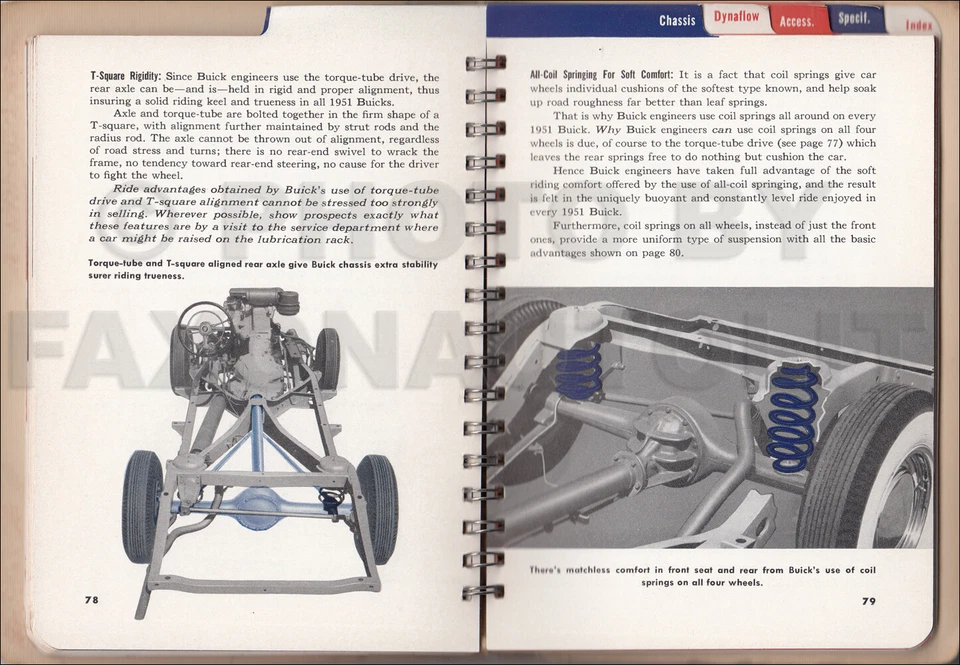 1951 Buick Facts Book Dealer Album Special Super Roadmaster Showroom Data - Immagine 2 di 2