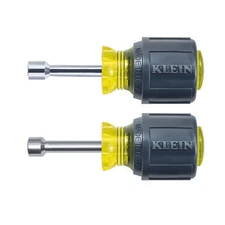 Klein Tools 610M Magnetic Stubby Nut Driver Set 1-1/2-Inch Shafts 2-Piece
