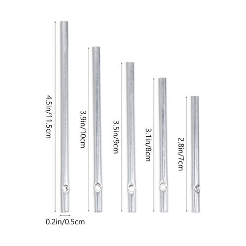 8 Sets Wind Bell Accessories Hanging Pendant DIY Tube Chimes Gentle