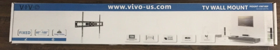 Soporte de pared para TV de pantalla plana compatible con televisores LCD/LED de 60 "- 100" Foto 2 de 2