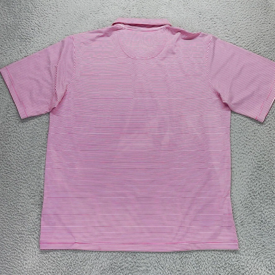 Camisa polo de golf Pebble Beach Performance rosa a rayas manga corta para hombre 2XL XXL Foto 3 de 4