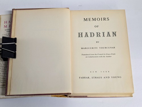 Memoirs of Hadrian HCdj 1stEd Marguerite Yourcenar Farrar - Picture 6 of 10