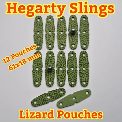HEGARTY SLINGS POUCHES Bolsas de microfibra Catapulta/Slingshot 12x Deluxe 61x18 LIZARD, PARA EL CAZADOR