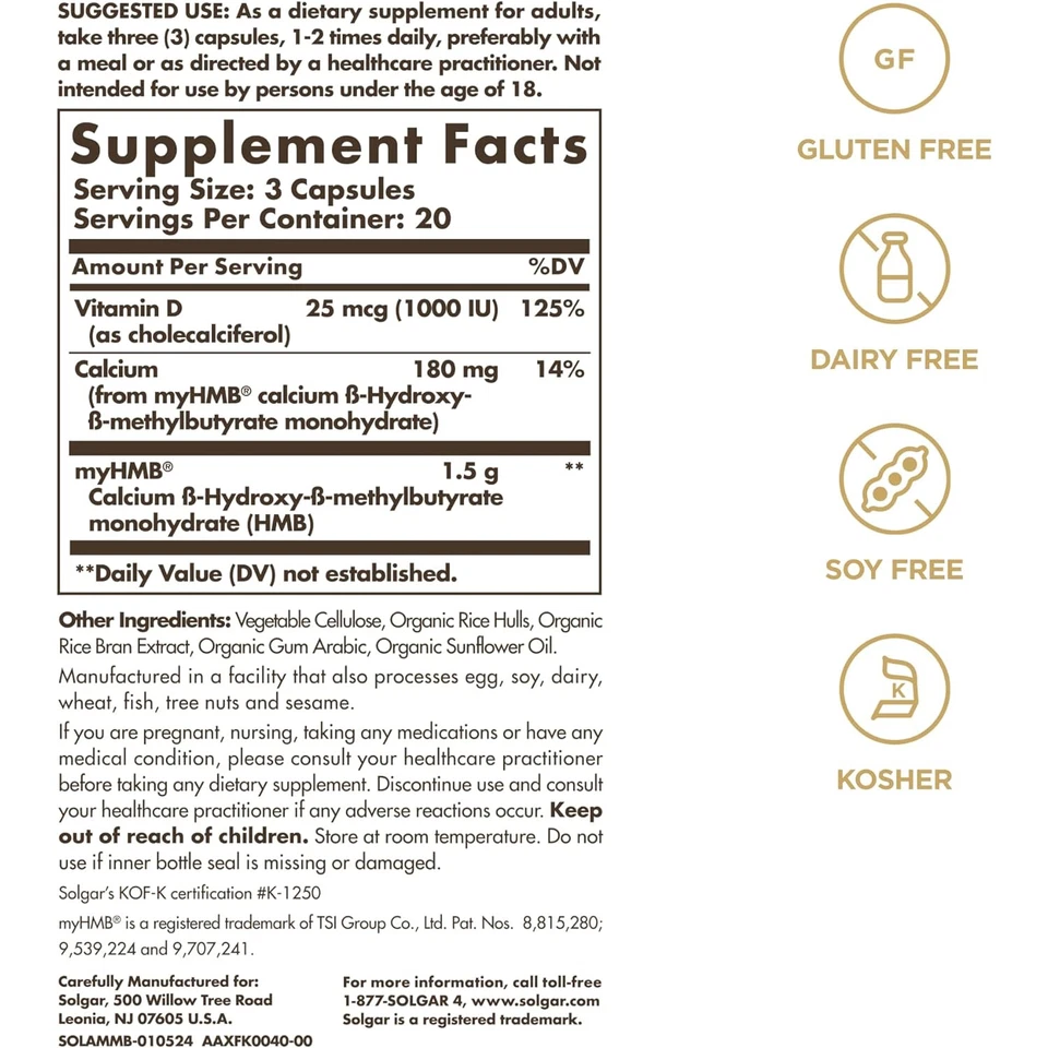 Solgar Mantenimiento Muscular, 60 Cápsulas Foto 2 de 4