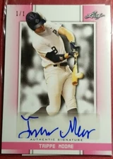 2019 TRIPPE MOORE TRUE RC #1/1  AUTO LEAF PERFECT GAME  UNIVERSITY GEORGIA