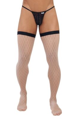 Mens Underwear: CandyMan 99735 Mesh Thigh Highs