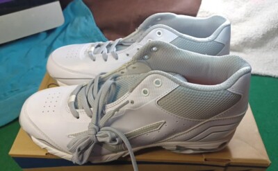 Men's Mizuno 9 Spike Advanced Classic 7 Mid White / Gray U.S. 9.5 Cleats